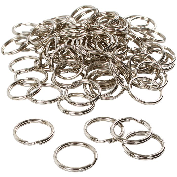Key rings, dia. 25 mm, 100 pc/ 1 pack