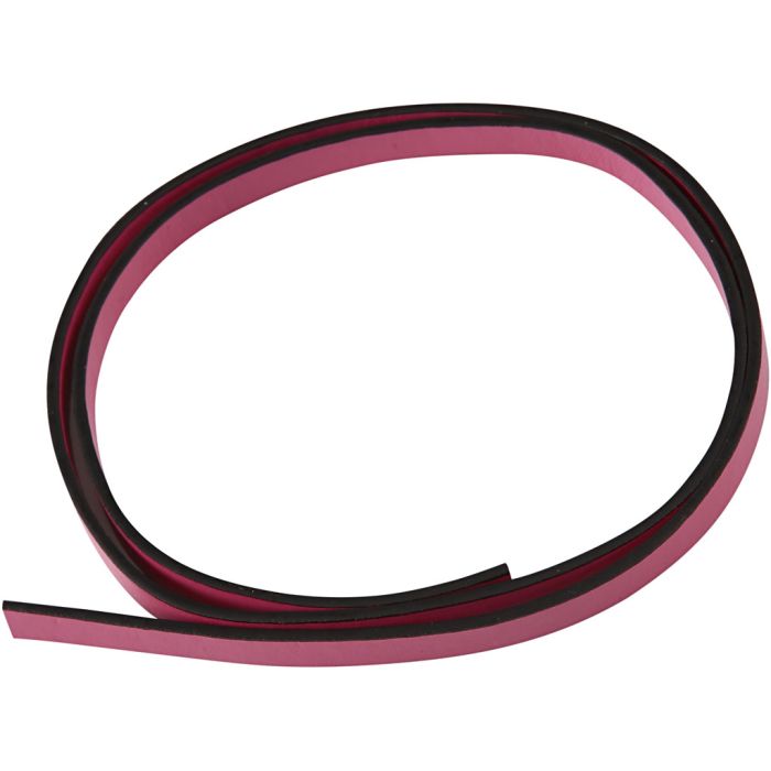 Faux Leather Belt, W: 10 mm, thickness 3 mm, pink, 1 m/ 1 pack