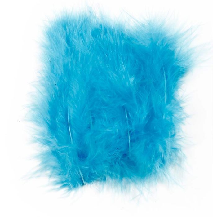 Down, size 5-12 cm, turquoise, 15 pc/ 1 pack