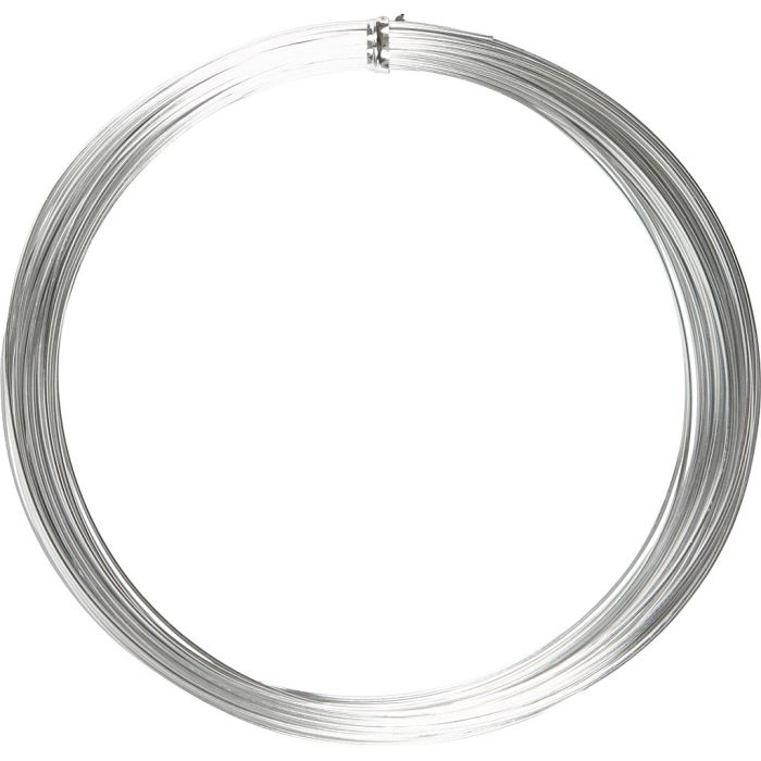 Aluminium Wire, round, thickness 1 mm, silver, 16 m/ 1 roll