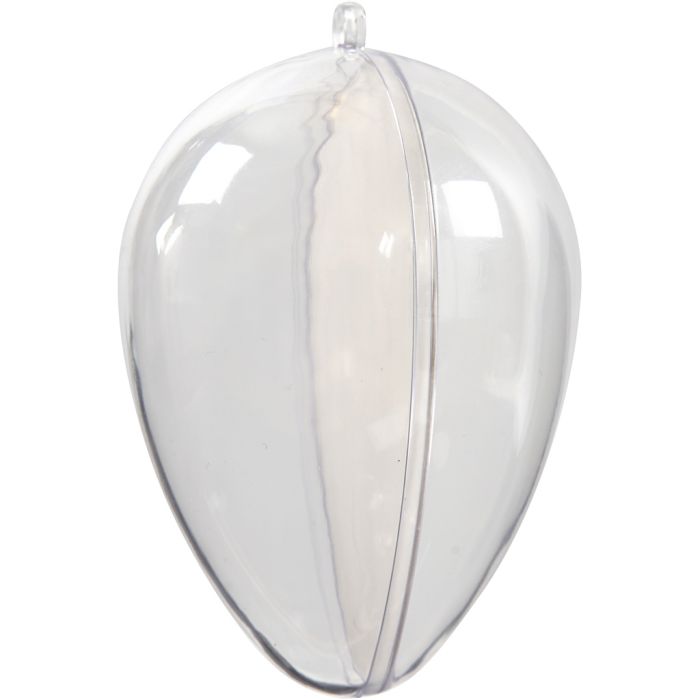 Egg-Shaped Baubles to Decorate, H: 9 cm, 5 set/ 1 pack