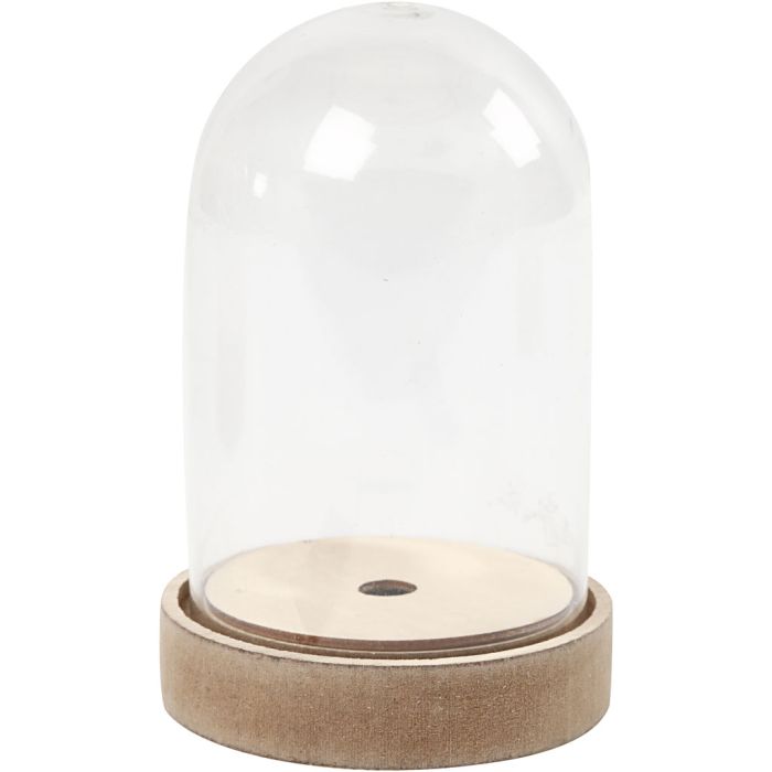 Bell on a Wooden Stand, H: 12,5 cm, dia. 8 cm, 1 pack