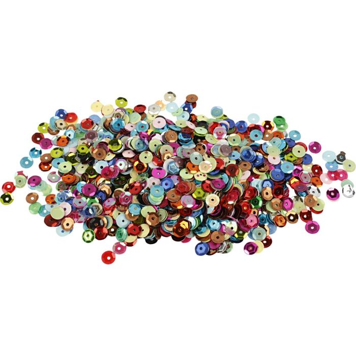 Sequins, circle, dia. 6 mm, 100 g/ 1 pack