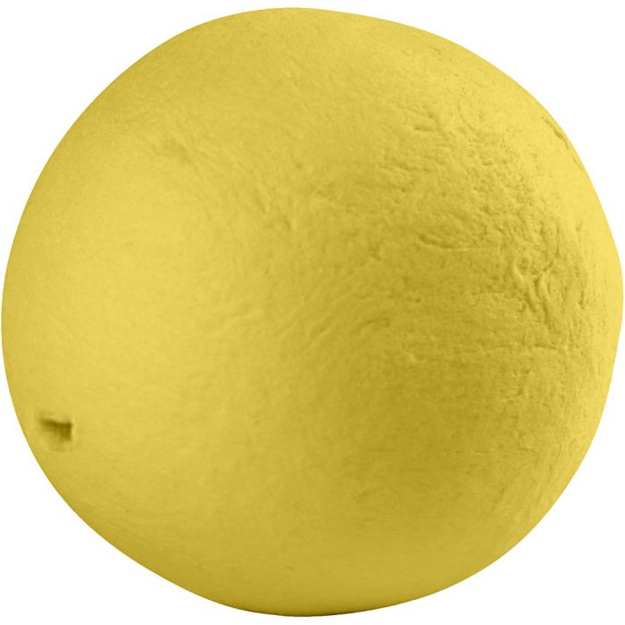 Compressed Cotton Balls, dia. 30 mm, yellow, 50 pc/ 1 pack