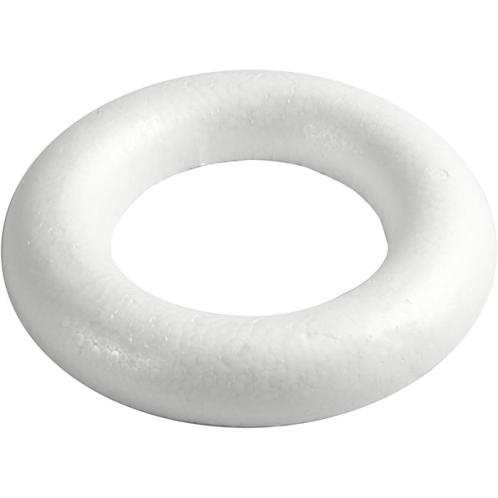 Half rounded rings, dia. 25 cm, thickness 30 mm, white, 1 pc