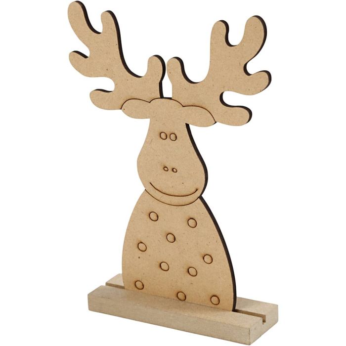 Christmas figure, Reindeer, H: 15 cm, D. 3 cm, W: 11 cm, thickness 3 mm, 1 pc