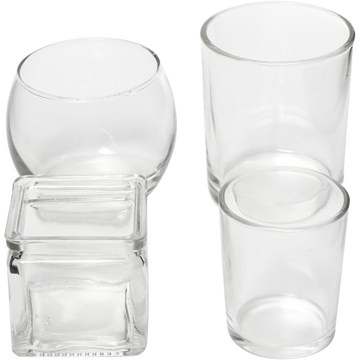 Tea Light Candle Holder, H: 5,3-8,4 cm, dia. 4,5-7,3 cm, Content may vary , 72 pc/ 1 pack