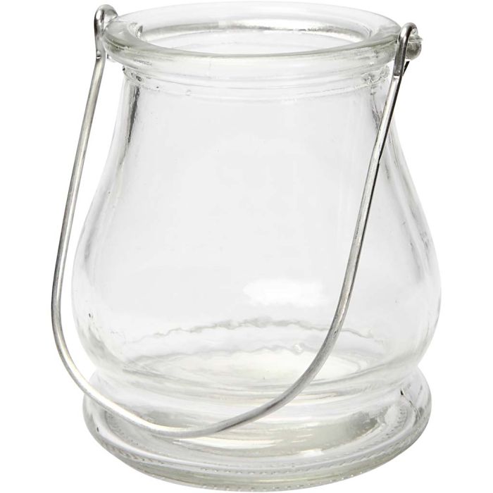 Lantern, H: 10 cm, dia. 9 cm, 12 pc/ 1 pack