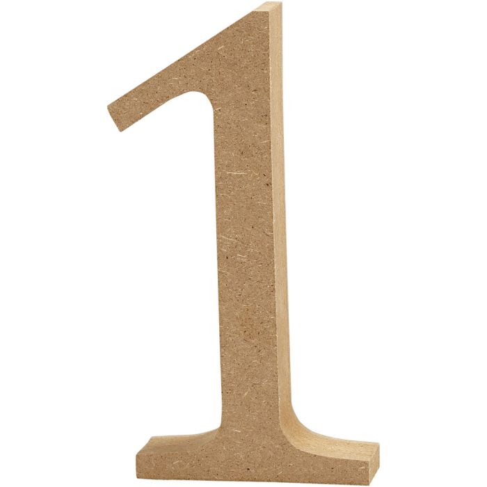 Number, 1, H: 8 cm, thickness 1,5 cm, 1 pc