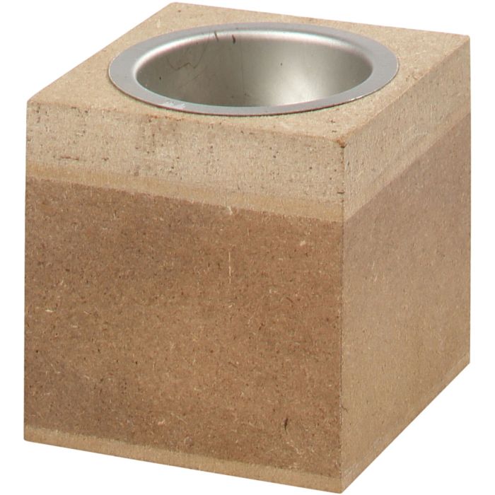 Tea Light Candle Holder, H: 6 cm, size 6x6 cm, 1 pc