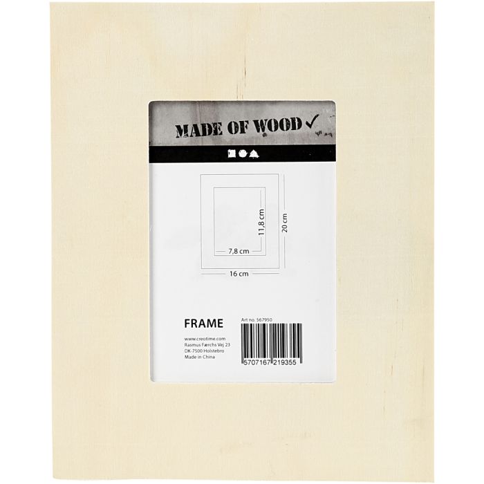 Frame, size 20x16 cm, 1 pc