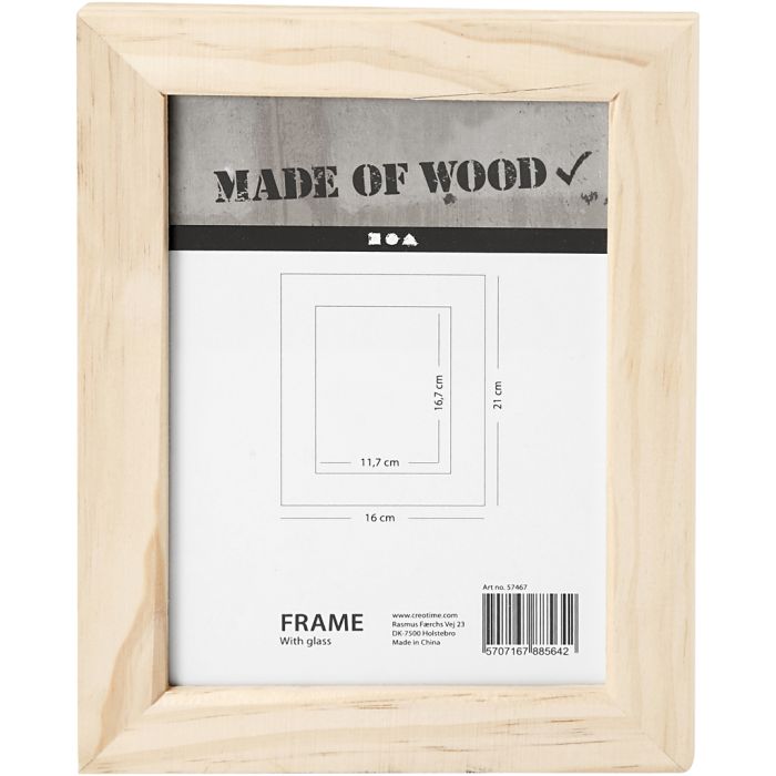 Frame With Glass, size 21x16 cm, 1 pc