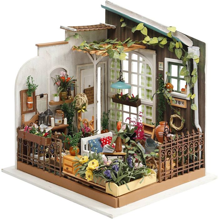 DIY Miniature Room, Garden, H: 21 cm, W: 19,5 cm, 1 pc