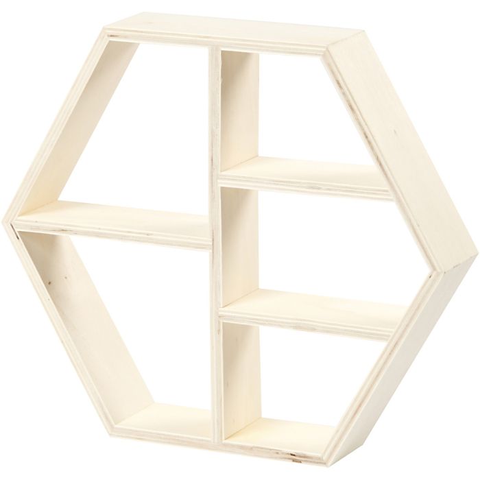 Wood shelf, H: 25 cm, D. 5 cm, W: 28,5 cm, 1 pc