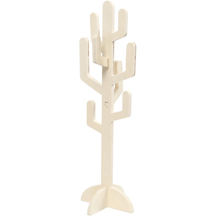 Wooden Cactus, H: 38 cm, W: 12 cm, thickness 8 mm, 1 pc