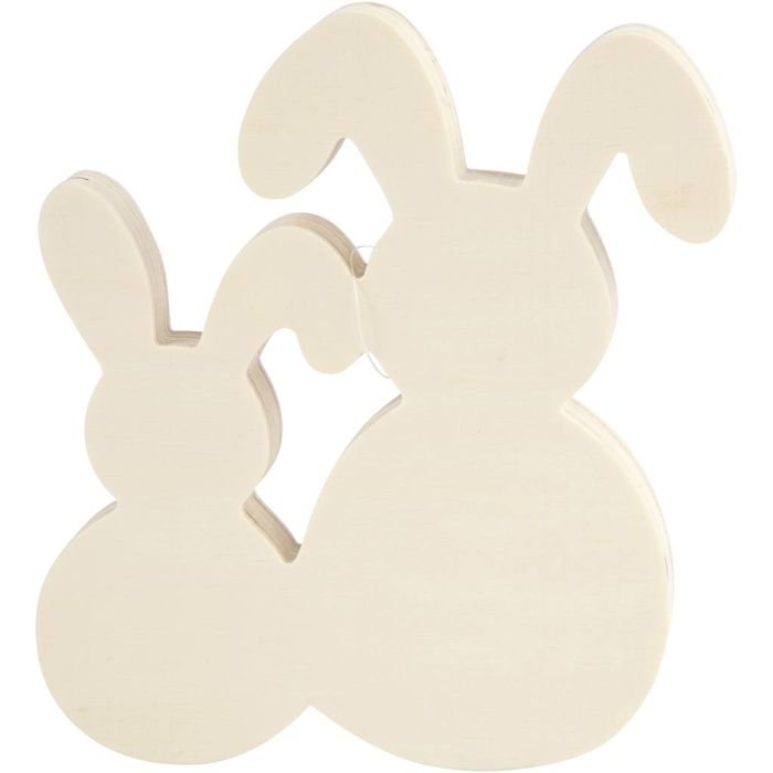 Bunnies, H: 17 cm, W: 16 cm, thickness 2 cm, 1 set