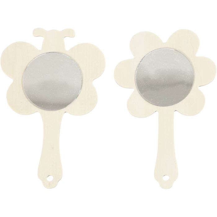 Hand Mirrors, H: 13,9 cm, W: 9 cm, 2 pc/ 1 pack