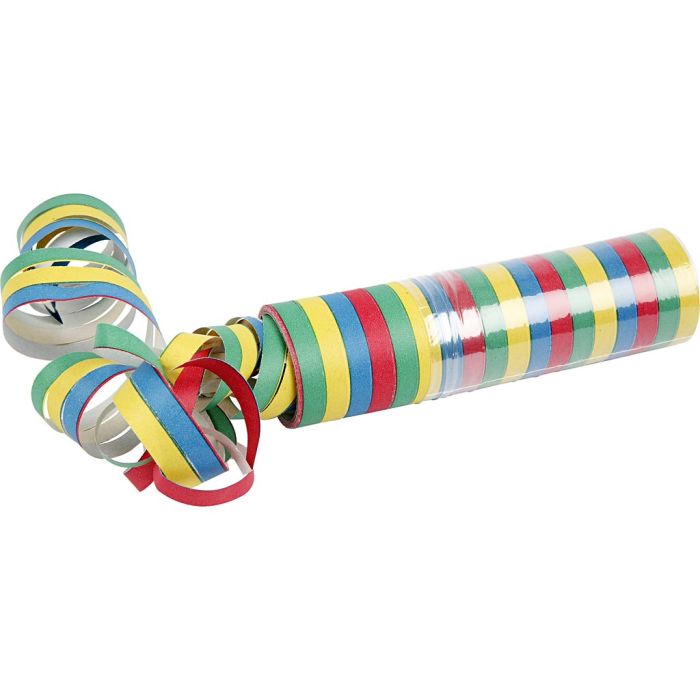 Party streamers, assorted colours, 10 roll/ 1 pack