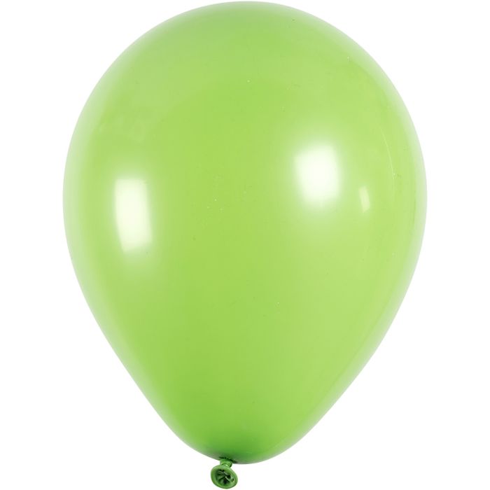 Balloons, dia. 23 cm, round, green, 10 pc/ 1 pack