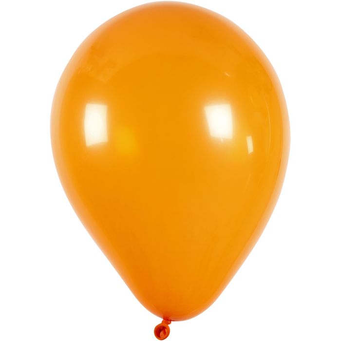 Balloons, dia. 23 cm, round, orange, 10 pc/ 1 pack