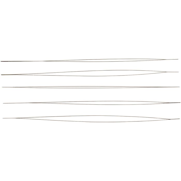 Beading Needle, L: 12 cm, thickness 0,25 mm, 5 pc/ 1 pack