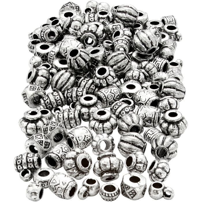Bead Mix, size 7-11 mm, hole size 3 mm, ca. 400 pc, 200 g/ 1 pack