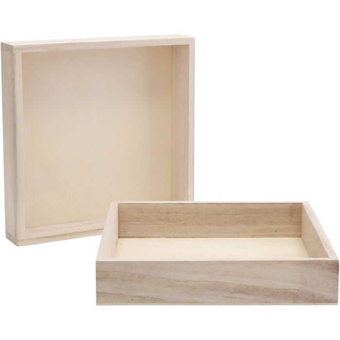 Wooden frames with edge, size 16,2x16,2x3 cm, 10 pc/ 1 pack