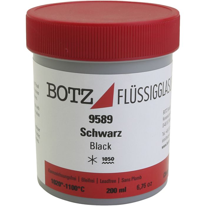 Glaze for clay, black, 200 ml/ 1 tub