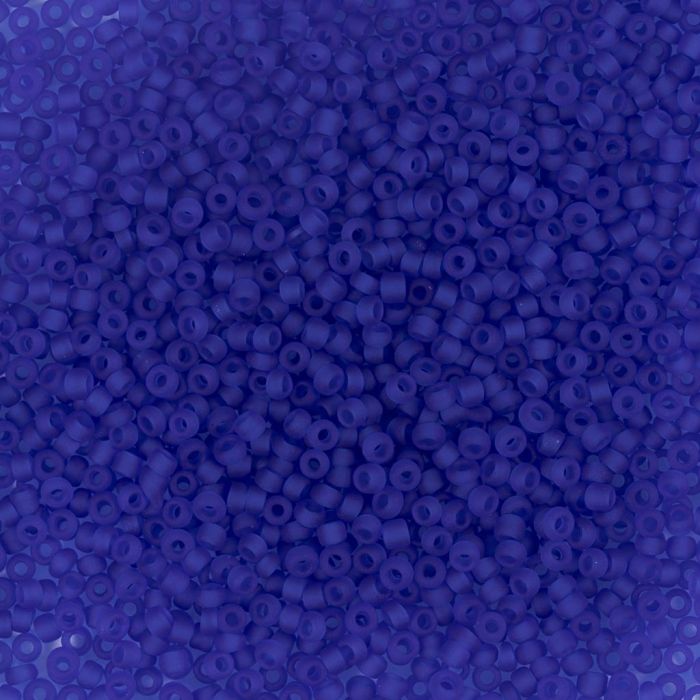 Rocaille seed beads, no. 15/0, dia. 1.7 mm, hole size 0,5-0,8 mm, blue, 25 g/ 1 pack