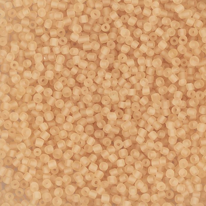 Rocaille seed beads, no. 15/0, dia. 1.7 mm, hole size 0,5-0,8 mm, peach ceter, 25 g/ 1 pack