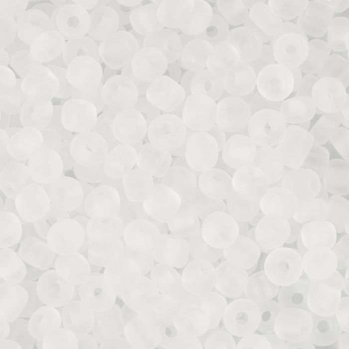 Rocaille seed beads, no. 6/0, dia. 4 mm, hole size 0,9-1,2 mm, white, 25 g/ 1 pack