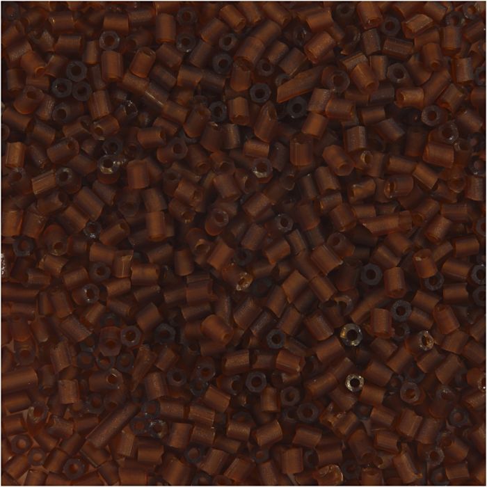 Seed Beads 2-cut, dia. 1,7 mm, size 15/0, hole size 0,5 mm, brown, 500 g/ 1 bag