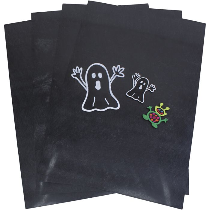 Shrink Plastic Sheets, A4, black, 5x10 sheet/ 1 pack
