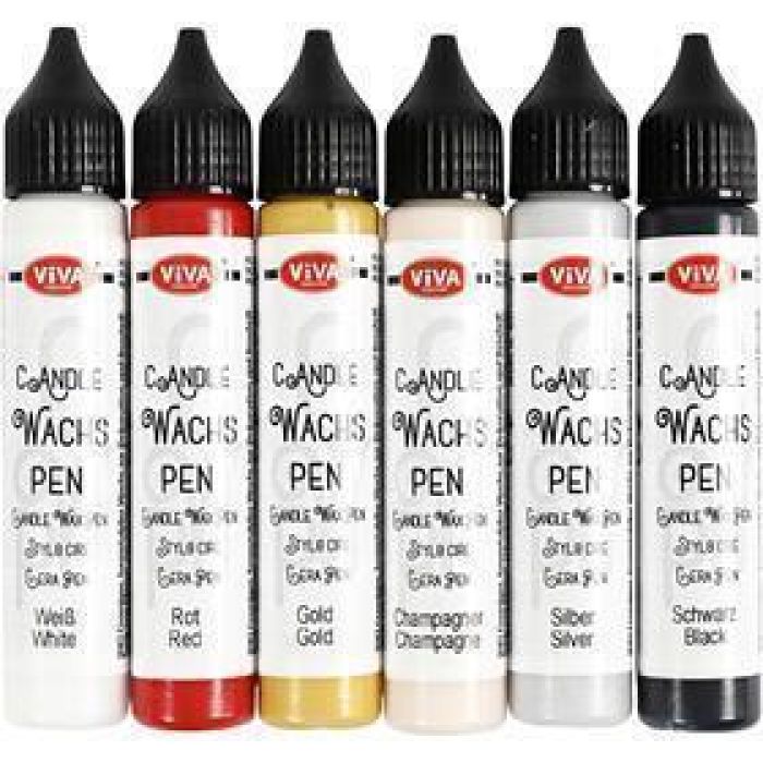 Candle Pen, standard colours, 6x28 ml/ 1 pack