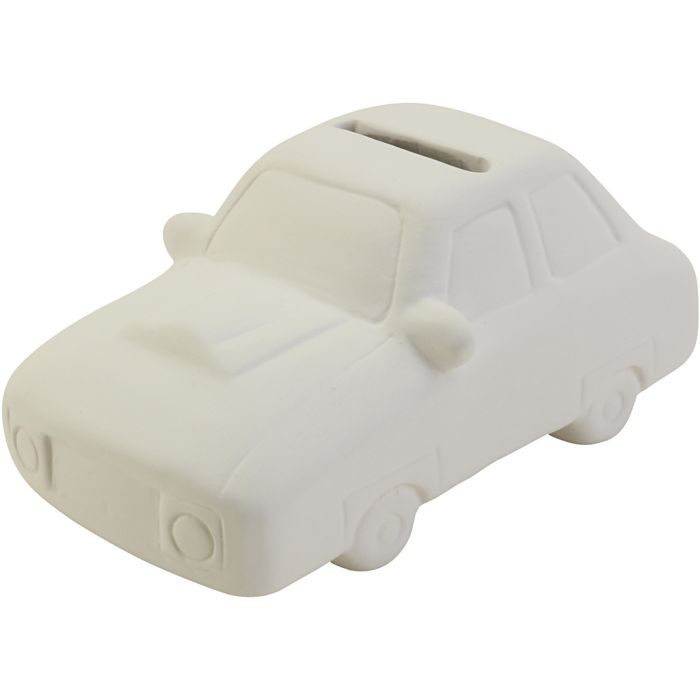 Money Box, car, size 11x6x5 cm, white, 6 pc/ 1 pack