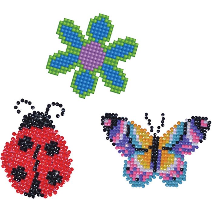 Diamond Dotz, flower, butterfly, lady bug, size 18x10 cm, 1 pack