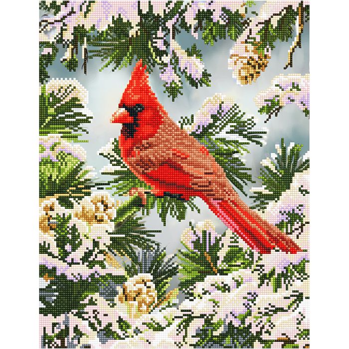 Diamond Dotz, Good Fortune Cardinal, size 35,5x45,7 cm, 1 pack