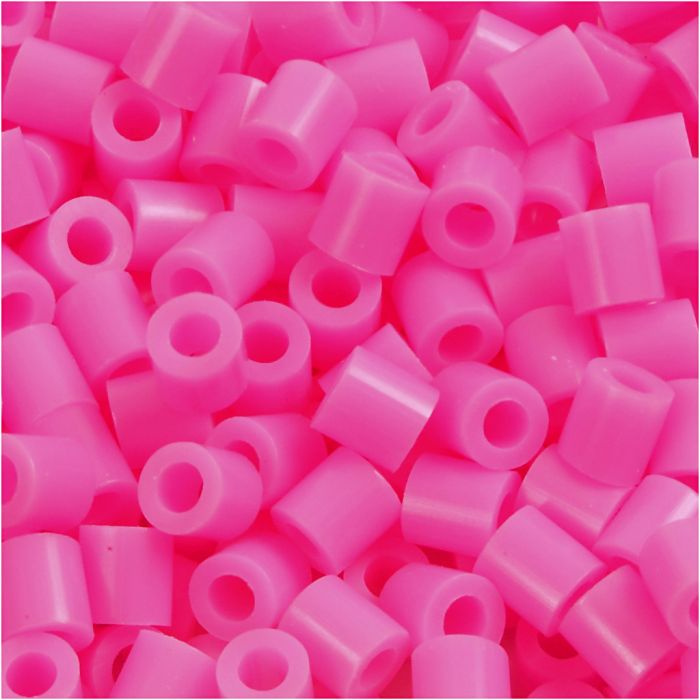 Fuse Beads, size 5x5 mm, hole size 2,5 mm, medium, rose (32222), 1100 pc/ 1 pack