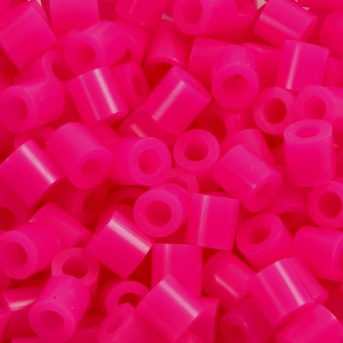 Fuse Beads, size 5x5 mm, hole size 2,5 mm, medium, cerise (32258), 6000 pc/ 1 pack