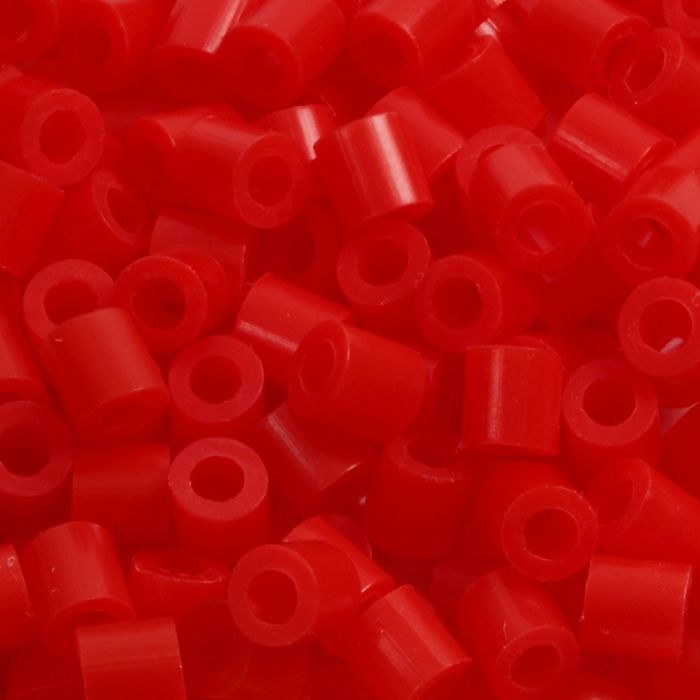 Fuse Beads, size 5x5 mm, hole size 2,5 mm, medium, light red (32225), 6000 pc/ 1 pack