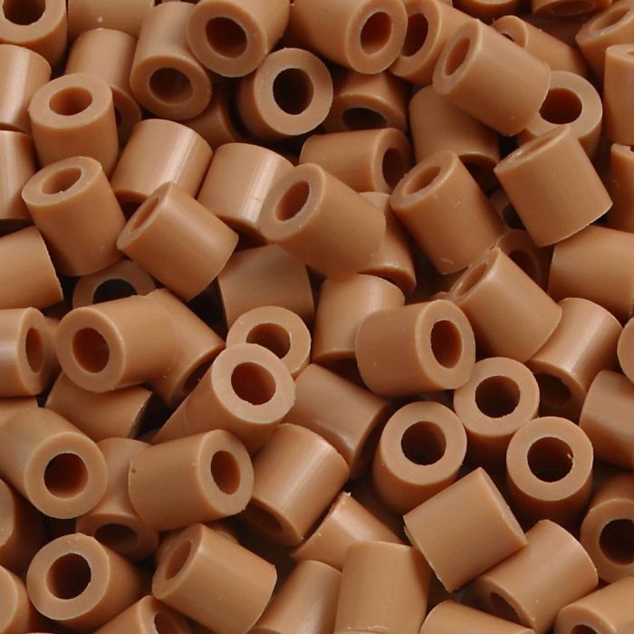 Fuse Beads, size 5x5 mm, hole size 2,5 mm, medium, light brown (32260), 1100 pc/ 1 pack