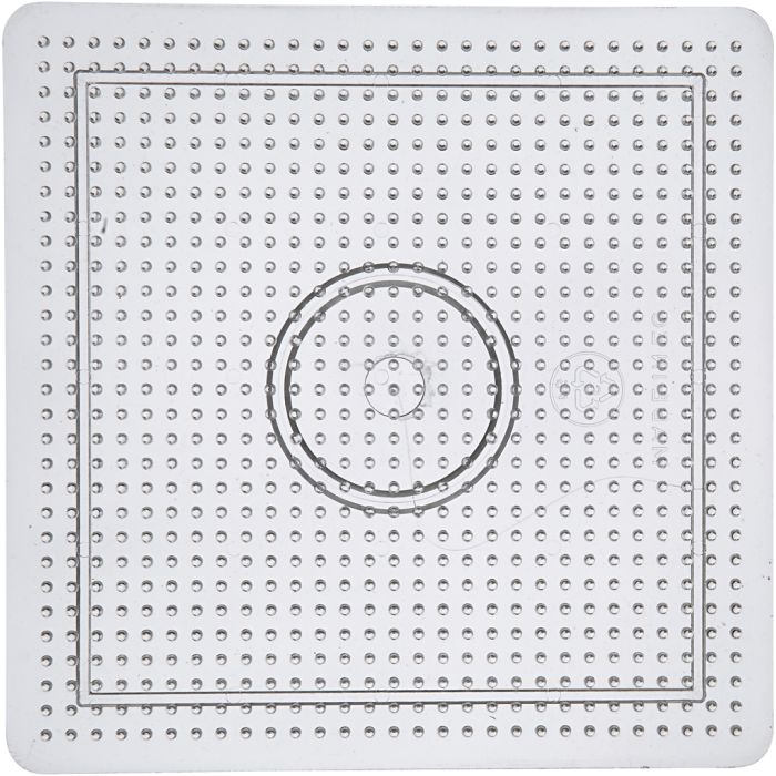 Peg Boards, large square, size 14,5x14,5 cm, medium, clear, 1 pc