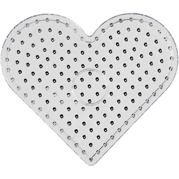 Peg Board, heart, size 17,5x17,5 cm, JUMBO, clear, 1 pc