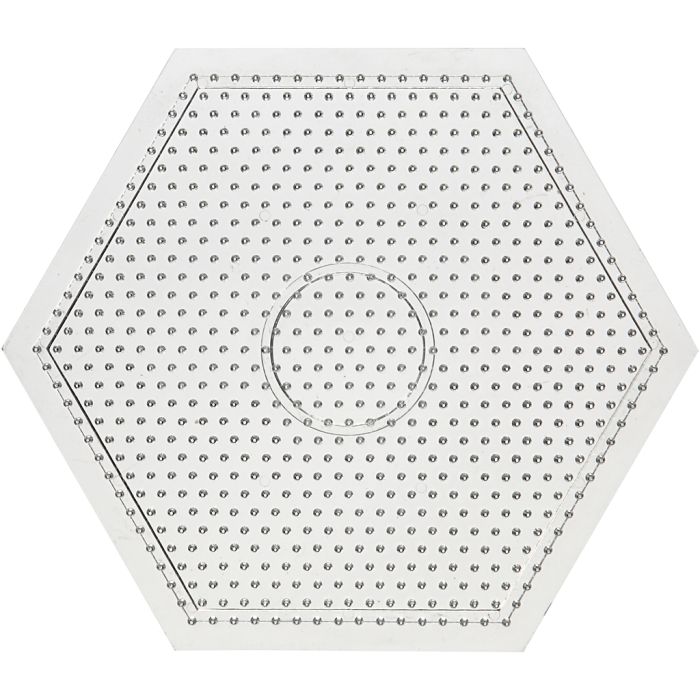Peg Boards, large hexagon, size 15x15 cm, medium, clear, 1 pc