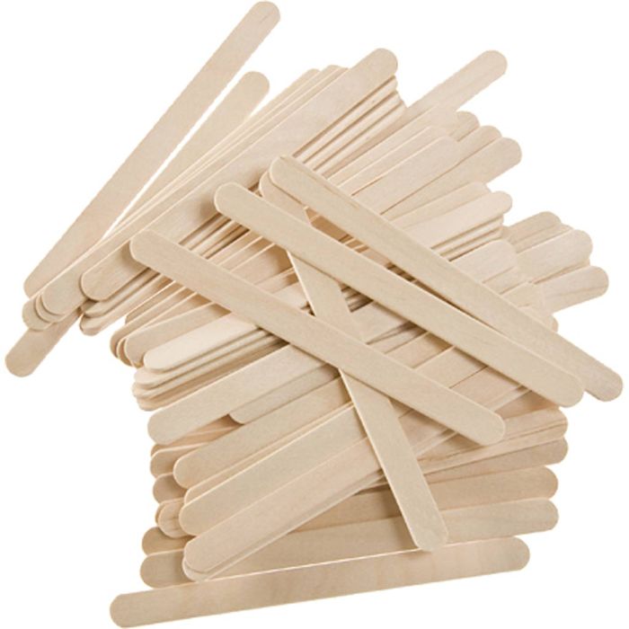 Ice lolly sticks, L: 11.4 cm, W: 10 mm, natural, 6400 g, 5000 pc/ 1 pack