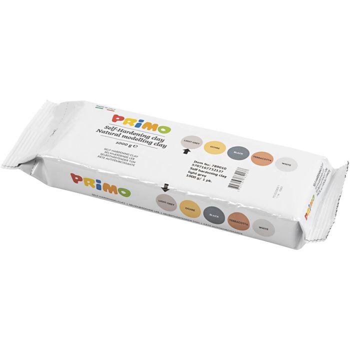 Self-Hardening Clay, light grey, 1000 g/ 1 pack