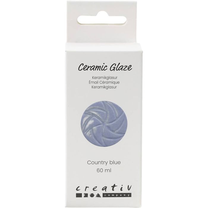 Ceramic Glaze, 984-1101 °C, opaque, country blue, 60 ml/ 1 tub