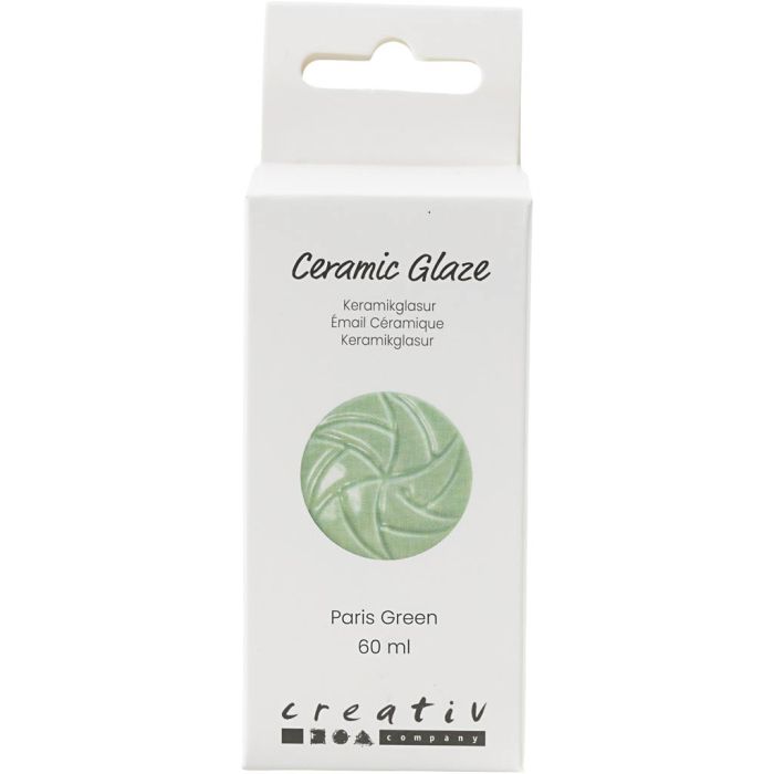 Ceramic Glaze, 984-1101 °C, opaque, paris green, 60 ml/ 1 tub