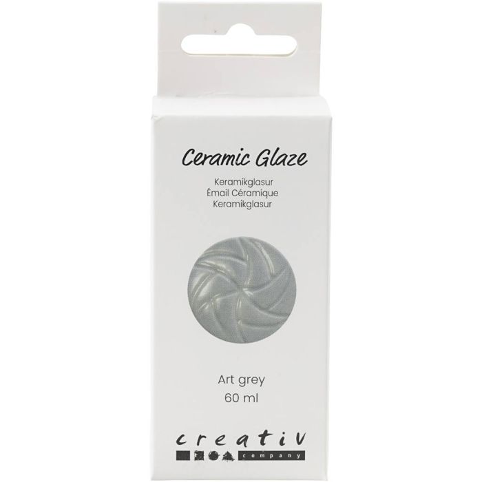 Ceramic Glaze, 984-1101 °C, opaque, art grey, 60 ml/ 1 tub