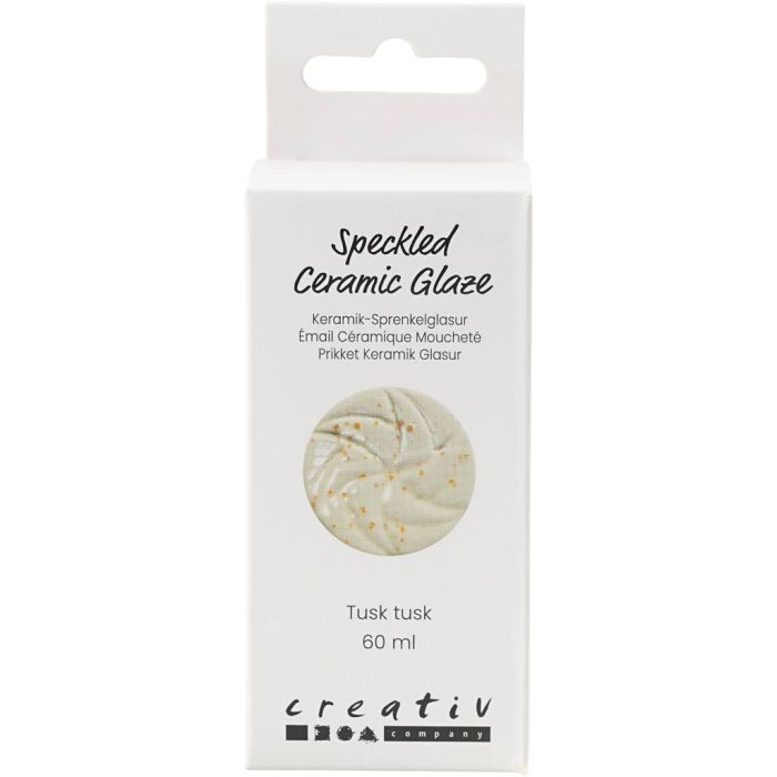 Speckled Ceramic Glaze, 999-1060 °C, opaque, tusk tusk, 60 ml/ 1 tub